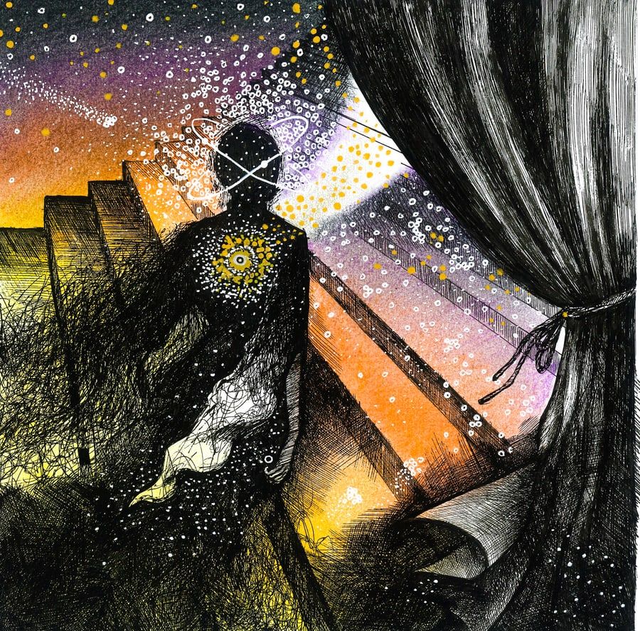 A WAO card with the word "The call".